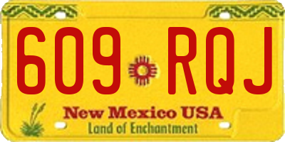 NM license plate 609RQJ