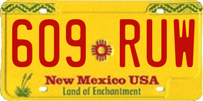 NM license plate 609RUW