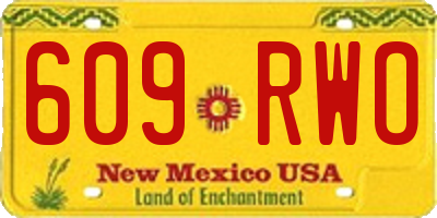 NM license plate 609RWO