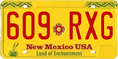 NM license plate 609RXG