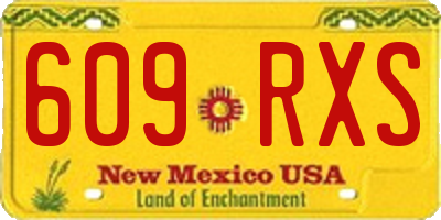 NM license plate 609RXS