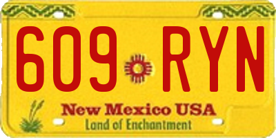 NM license plate 609RYN