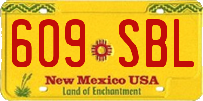 NM license plate 609SBL