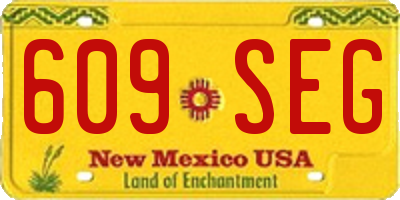 NM license plate 609SEG