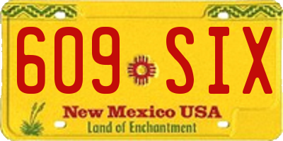 NM license plate 609SIX