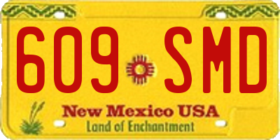 NM license plate 609SMD