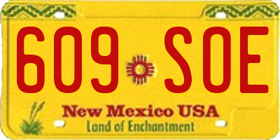 NM license plate 609SOE