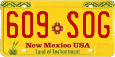 NM license plate 609SOG
