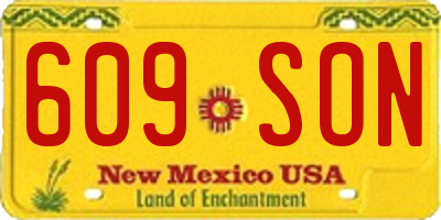 NM license plate 609SON