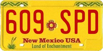 NM license plate 609SPD