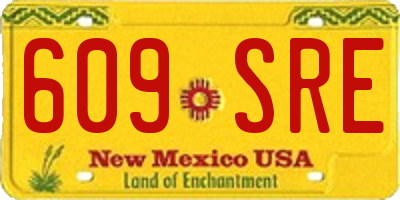 NM license plate 609SRE