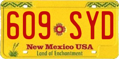 NM license plate 609SYD