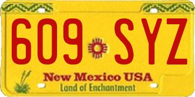 NM license plate 609SYZ