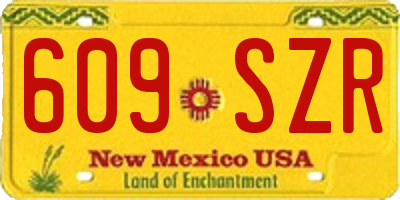 NM license plate 609SZR