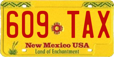 NM license plate 609TAX