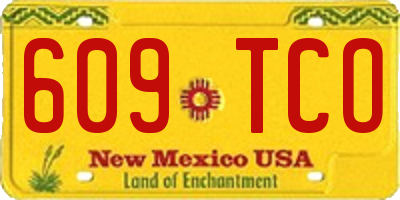 NM license plate 609TCO