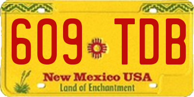 NM license plate 609TDB
