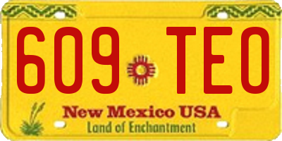 NM license plate 609TEO