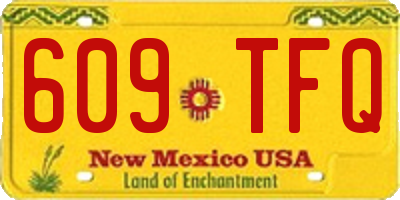 NM license plate 609TFQ