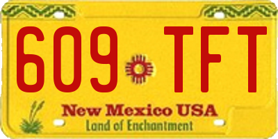 NM license plate 609TFT