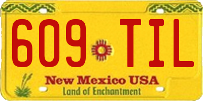 NM license plate 609TIL