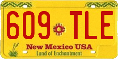 NM license plate 609TLE