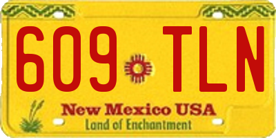 NM license plate 609TLN