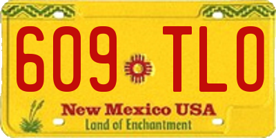 NM license plate 609TLO
