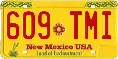 NM license plate 609TMI