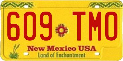 NM license plate 609TMO