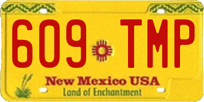 NM license plate 609TMP