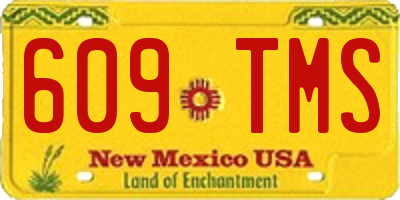 NM license plate 609TMS
