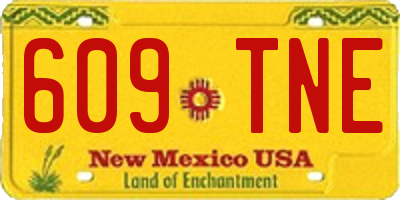 NM license plate 609TNE