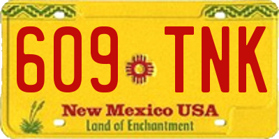 NM license plate 609TNK