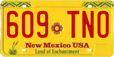 NM license plate 609TNO