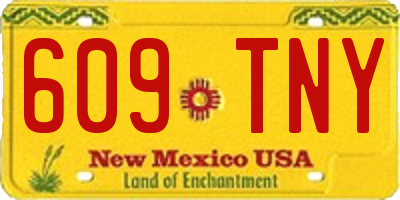 NM license plate 609TNY