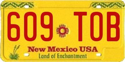 NM license plate 609TOB