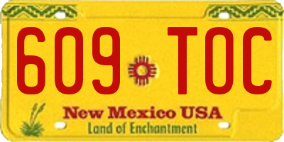 NM license plate 609TOC