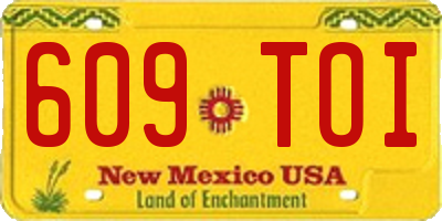 NM license plate 609TOI