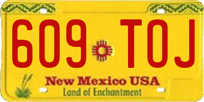 NM license plate 609TOJ