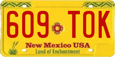 NM license plate 609TOK