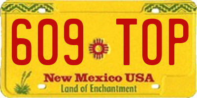 NM license plate 609TOP