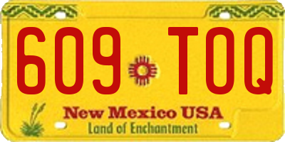 NM license plate 609TOQ