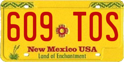 NM license plate 609TOS