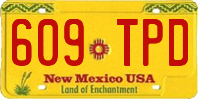 NM license plate 609TPD