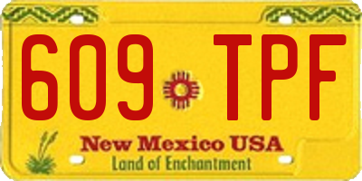 NM license plate 609TPF