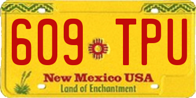 NM license plate 609TPU
