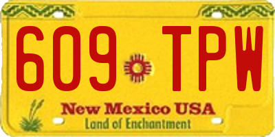 NM license plate 609TPW
