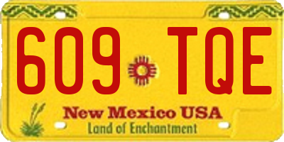 NM license plate 609TQE
