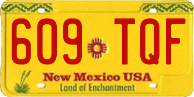 NM license plate 609TQF